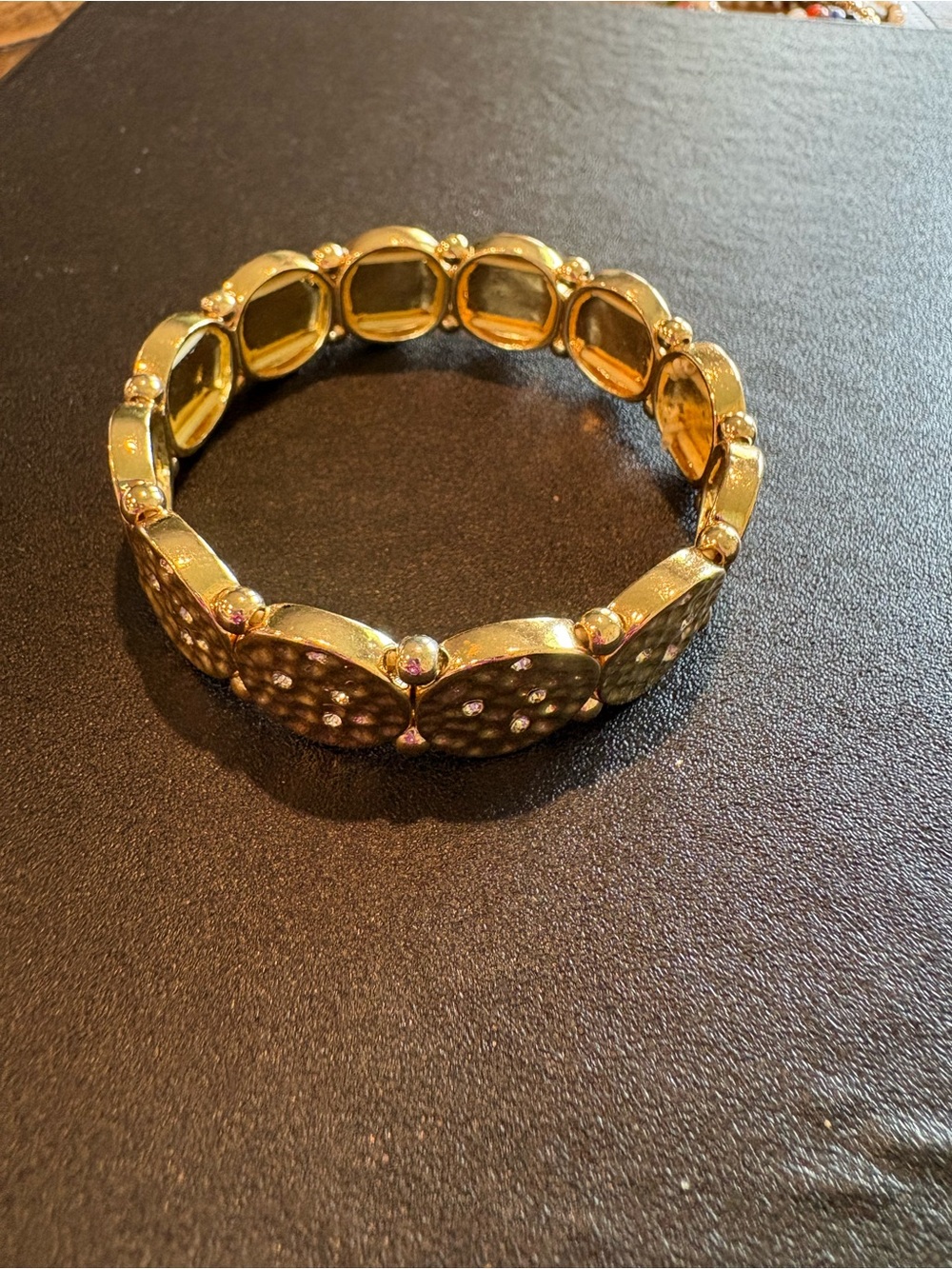 Gold Tone Stretch Bracelet - Women's Jewelry
